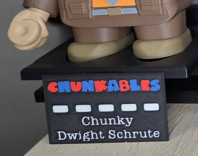 Chunky Dwight Schrute Multicolor Nameplates