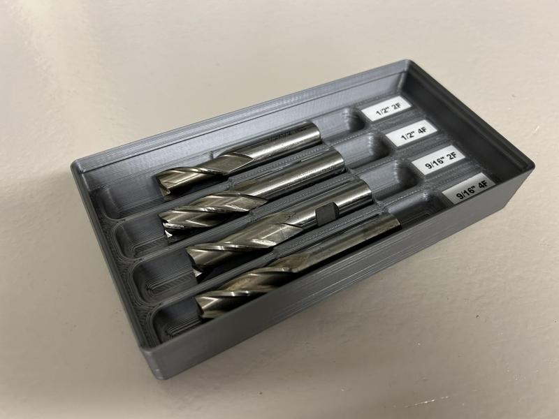 Gridfinity 0-5 Shank Endmill Holder