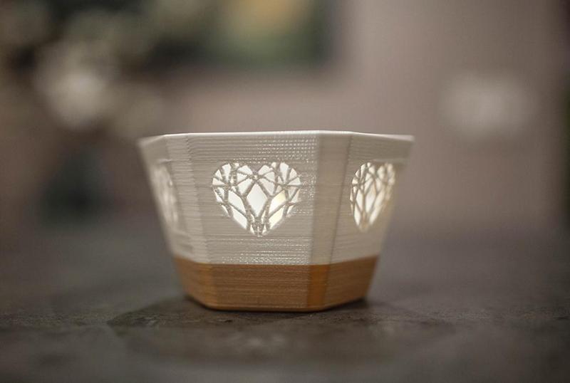 Valentine's day heart shaped candle holder