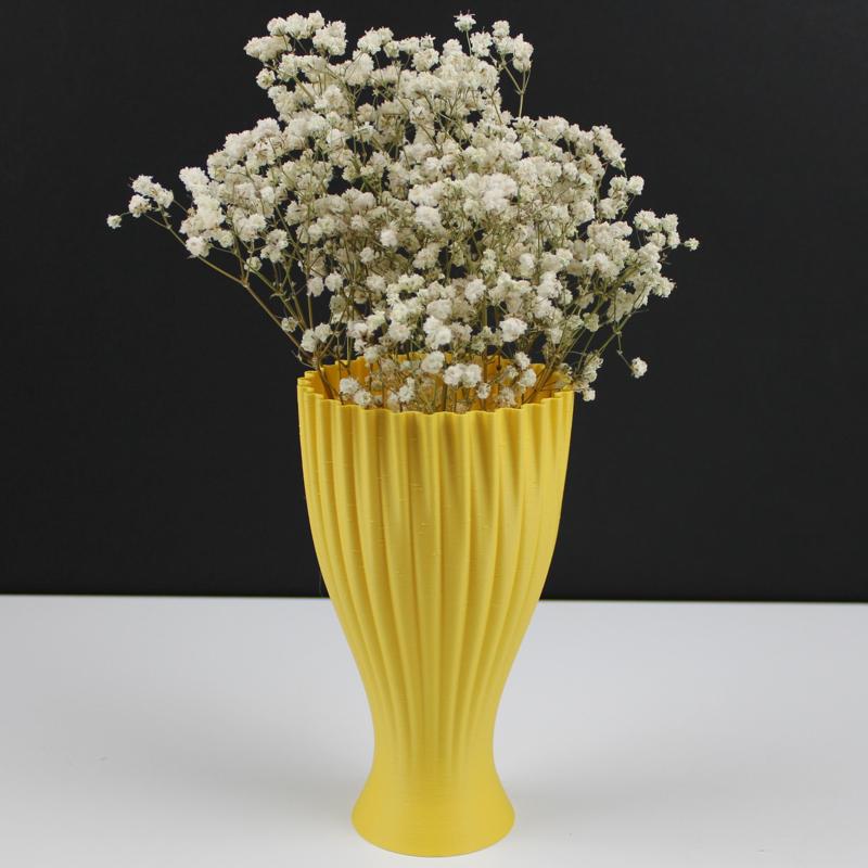 Slender Ruffled Vase