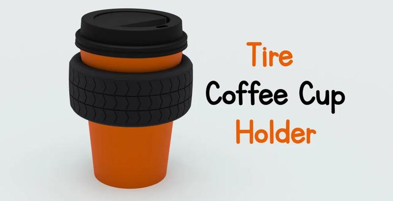 Tire Coffee Cup Holder   