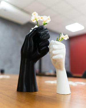 Hand-Shaped Flower Vase