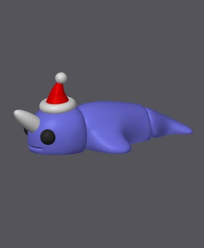 Christmas Narwhal - Mini Monster #6