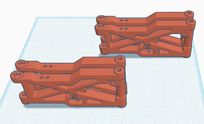 VRX RH818 Cobra Skid, Bumper, Shock towers, a arms and a test cage