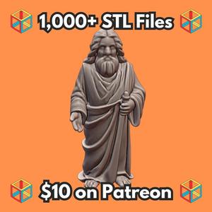 Mystical Jesus Statue for Fairy Garden and Outdoor Settings MineeForm FDM 3D Print STL File