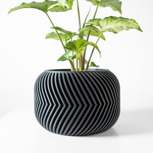 The Ervon Planter Pot with Drainage Tray & Stand: Modern and Unique Home Decor for Plants