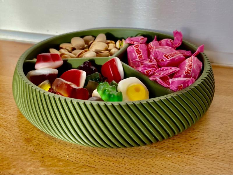 Circular Catch All / Snack Bowl - Stripes