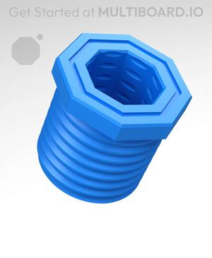 20 mm Big Thread, Flat Head, Push-Fit Hole, Bolt