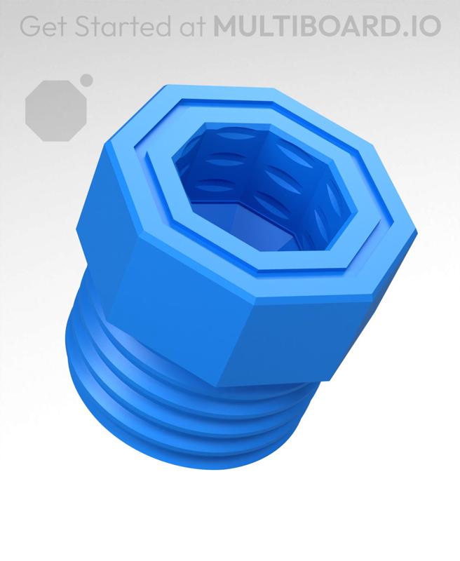 13 mm Big Thread, Push-Fit Head, Small Thread Hole, Bolt