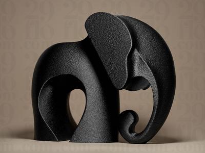 Modern Elephant Figurine