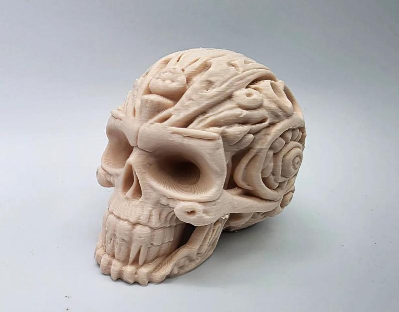 Carved Stone Skull   