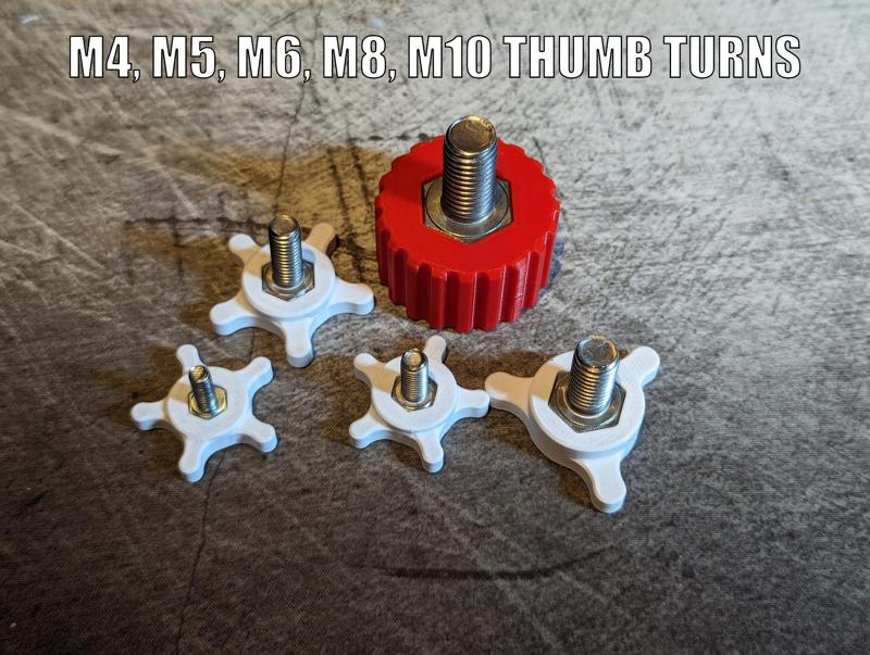 Thumb Turns for M4-M10 Bolts