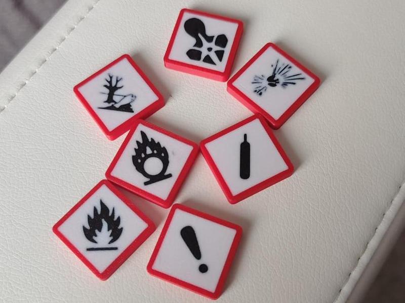 Fridge magnets - Hazard pictograms