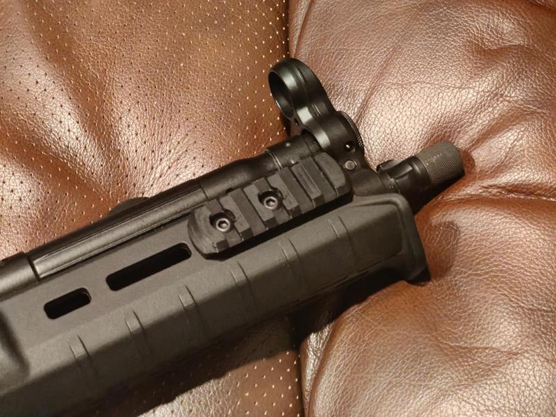 MLOK 6 slot picatinny rail, offset mounting holes