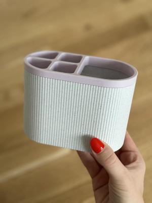 Wall hanging toothbrush holder