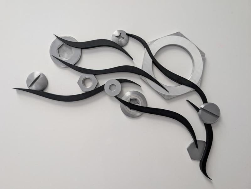 Wall Art - Meandering Screws and Bolts