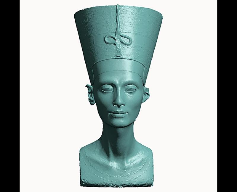 Buste de Nefertiti/Bust of Nefertiti-Real 3D-SCAN