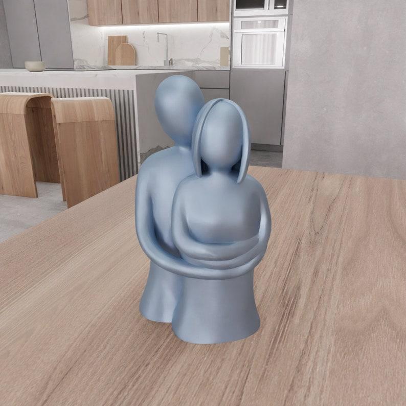 3D Man and Woman Hugging Figure Decor with 3D Stl File & Couple Gift, Valentine Gift, 3D Printing, Valentine Decor, Couple Art, Couple Decor
