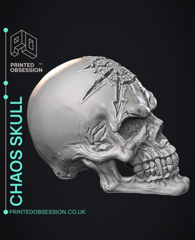 Chaos Marked Skull - WH40lk - Fan Art - Sculpture
