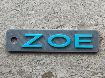 Renault Zoe keychain