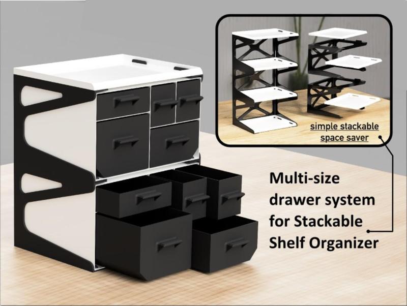 Stackable Shelf Organizer - Drawer System