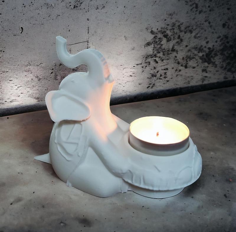 "Serene Elephant" Candle Holder