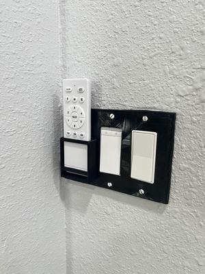3 Gang outlet cover with Remote storage
