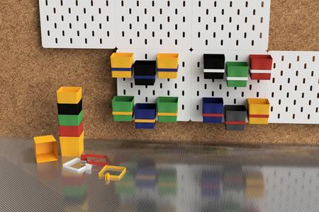 Budget SKADIS pegboard organizers (vase mode)