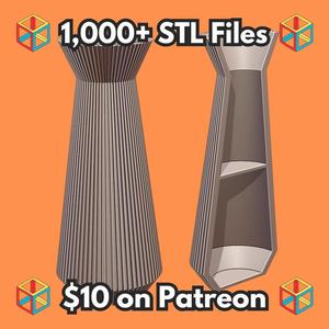 Tall Angular Fluted Vase with Hidden Compartment for Valuables (Requires Pausing During Print) MineeForm FDM 3D Print STL File