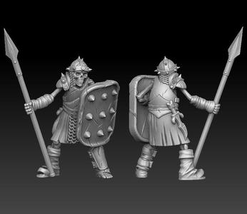 skeleton spear and shield