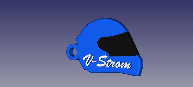 llavero casco V-Strom