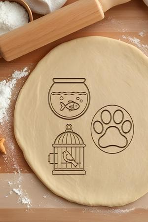 Pet Set Cookie Cutter, Biscuit Cutter