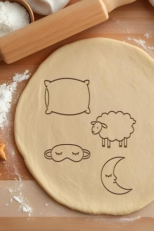 Sleeping Set Cookie Cutter, Biscuit Cutter