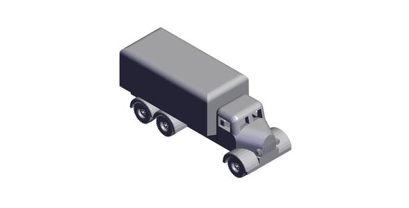 1/87 Scale Austin K6 Covered Truck.stl