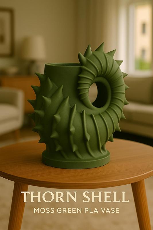 Shell-shaped vase art organizer for sea décor