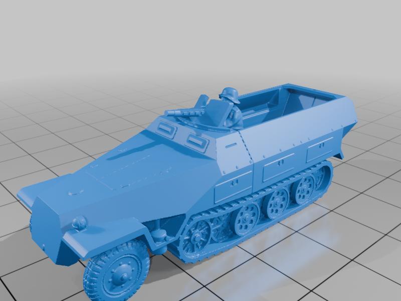 1/100  sd kfz 251 Ausf-D  with crew