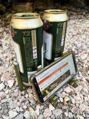 Beer and phone holder