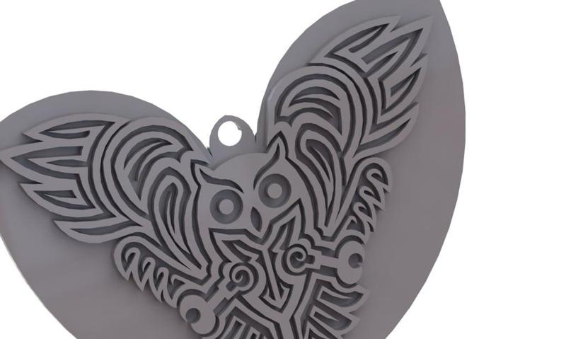 Celtic Owl - pendant/Keychain/earring