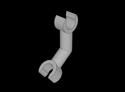 Lego Compatible (93061.dat) Arm Skeleton with Vertical Clip Bent 53.13