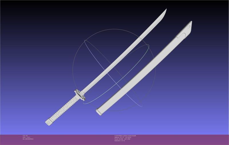 Akame Ga Kill Akame Sword And Sheath Printable Assembly