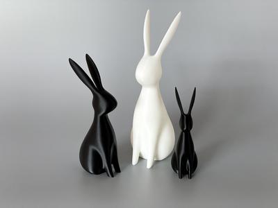 Minimalistic Easter Bunny Rabbits - Set of 3
