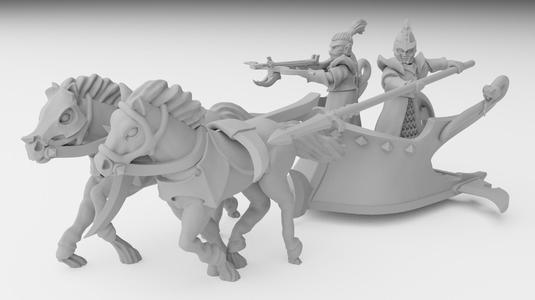 Dark Elf Chariot Miniatures (32mm, modular )