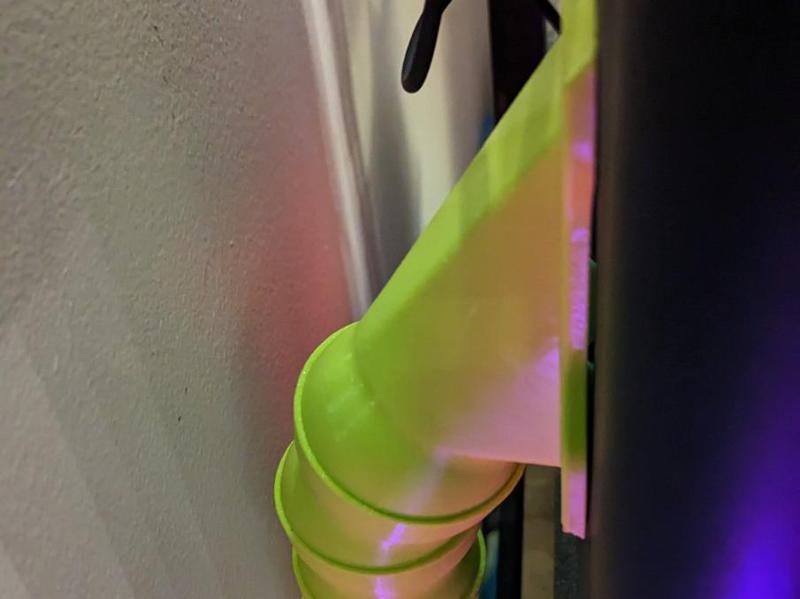 Poop Chute Flexi Pipe 8x 8x1.5mm magnet interface