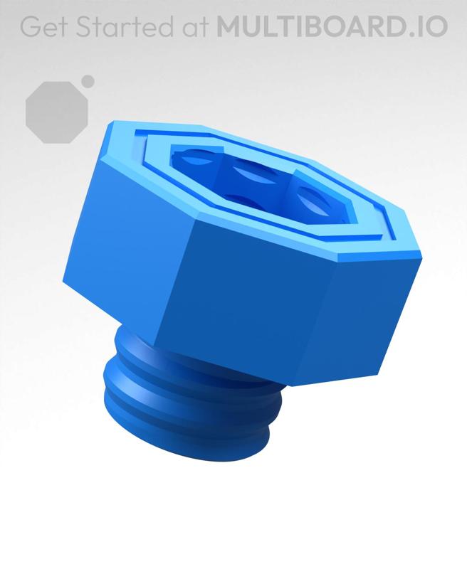 10 mm Mid Thread, Push-Fit Head, Small Thread Hole, Shank Bolt