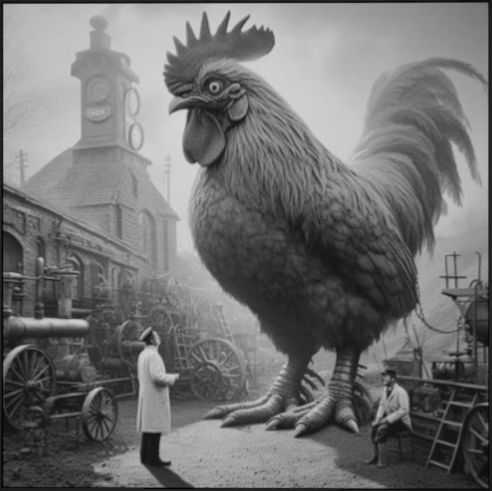 giant chicken lithopane