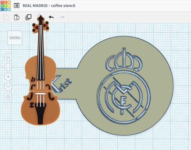 REAL MADRID - coffee stencil