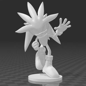 Silver sonic figurine amiibo