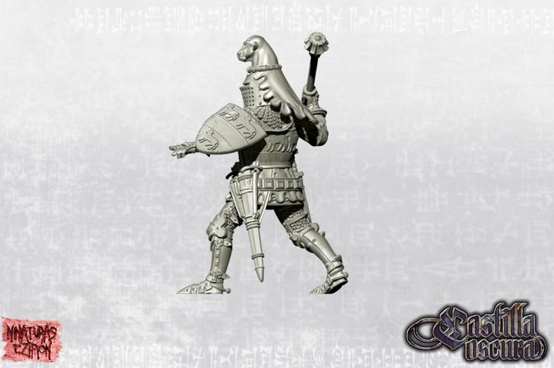  Sir Hugh Calveley on foot 