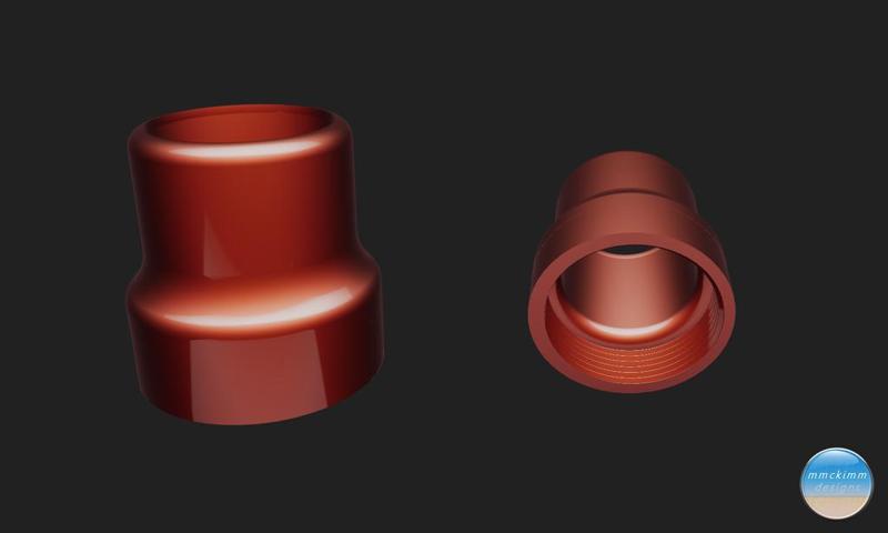 2 and 4 Inch hose to 54 mm Female thread flexible PVC waste trap, and 54 mm Male to Female connector