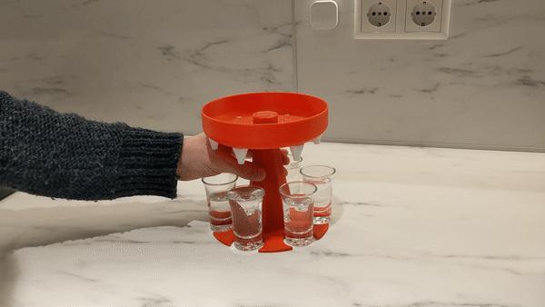 Shots dispenser & carrier for parties (spill free)